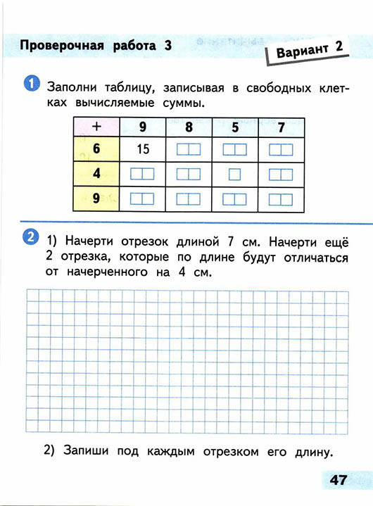 математика 1 класс проверочные работы Волкова страница 47